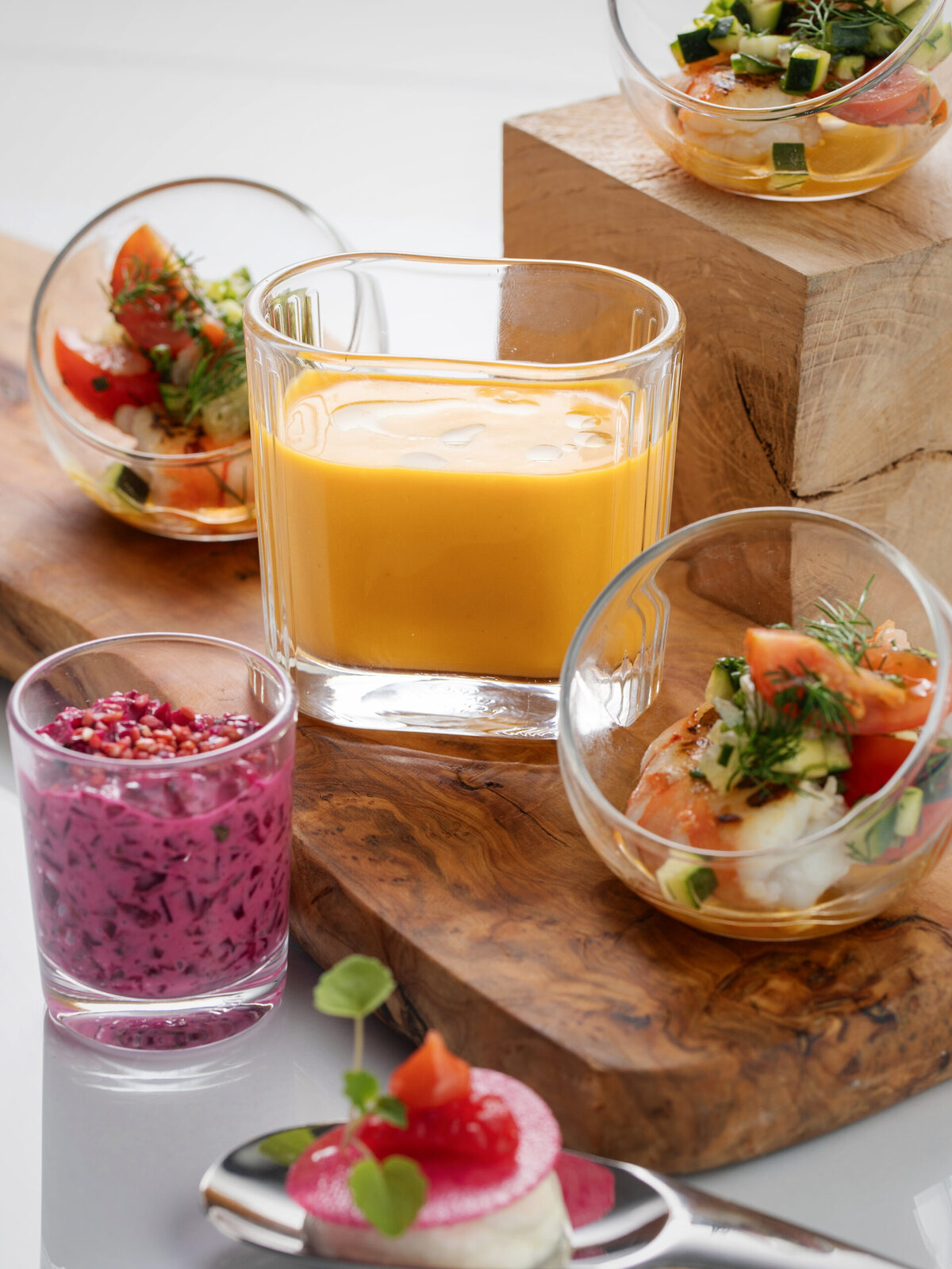 Pièces cocktail réalisées par le traiteur Amarelle